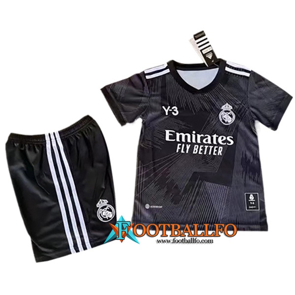 Camisetas De Futbol Real Madrid Ninos Y3 Negro 2022/2023