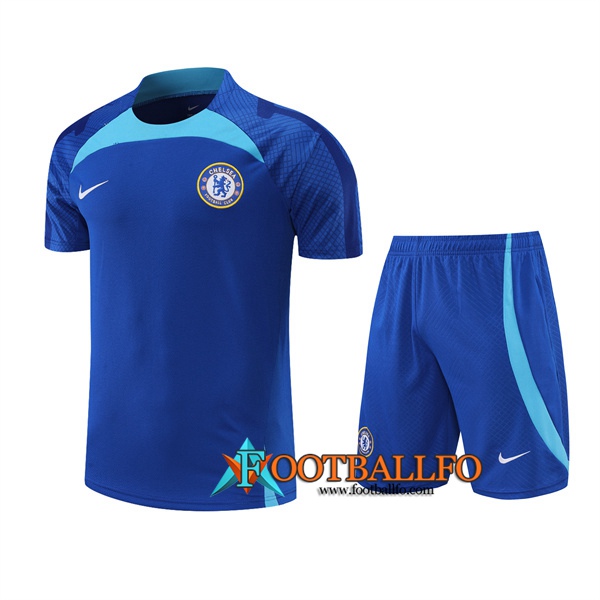 Camiseta Entrenamiento +Cortos FC Chelsea Azul 2022/2023