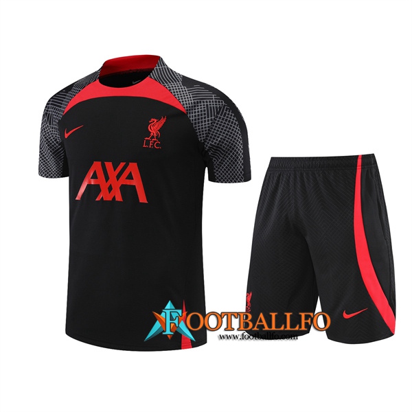 Camiseta Entrenamiento +Cortos FC Liverpool Negro 2022/2023