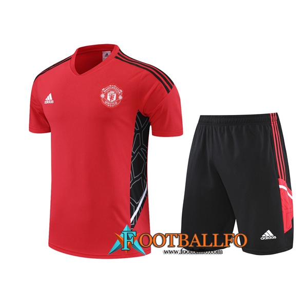 Camiseta Entrenamiento +Cortos Manchester United Rojo 2022/2023