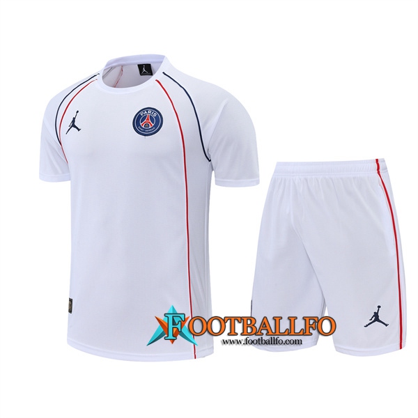 Camiseta Entrenamiento +Cortos Jordan PSG Blanco 2022/2023