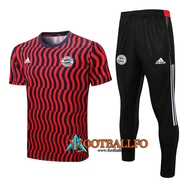 Camiseta Entrenamiento + Pantalones Bayern Munich Rojo/Negro 2022/2023