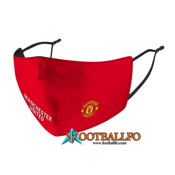 Mascarilla Futbol Manchester United Rojo Reutilisable