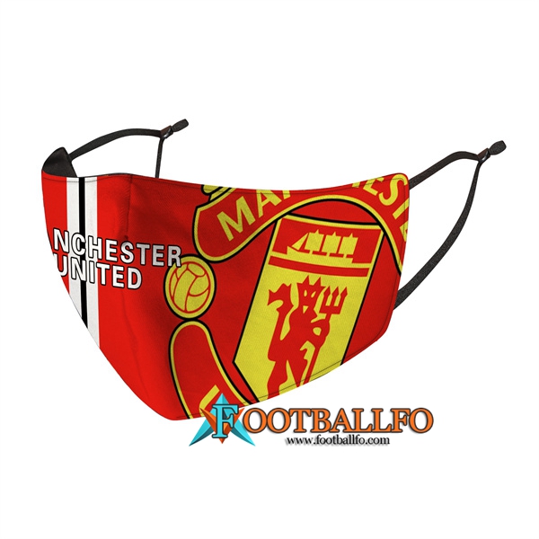 Mascarilla Futbol Manchester United Rojo Reutilisable -02