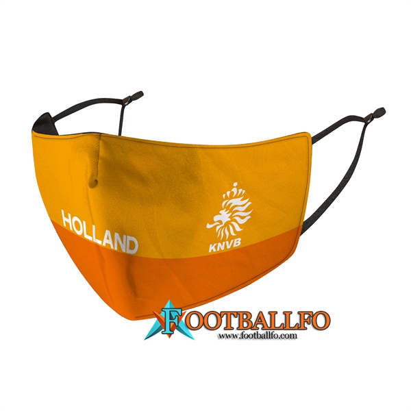 Mascarilla Futbol Países Bajos Amarillo/Naranja Reutilisable