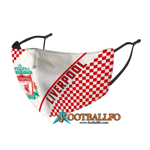 Mascarilla Futbol FC Liverpool Rojo/Blanco Reutilisable