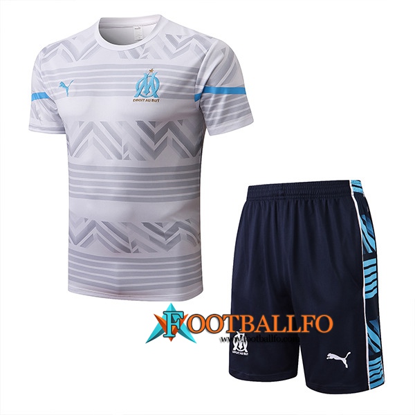 Camiseta Entrenamiento + Cortos Marsella Blanco 2022/2023