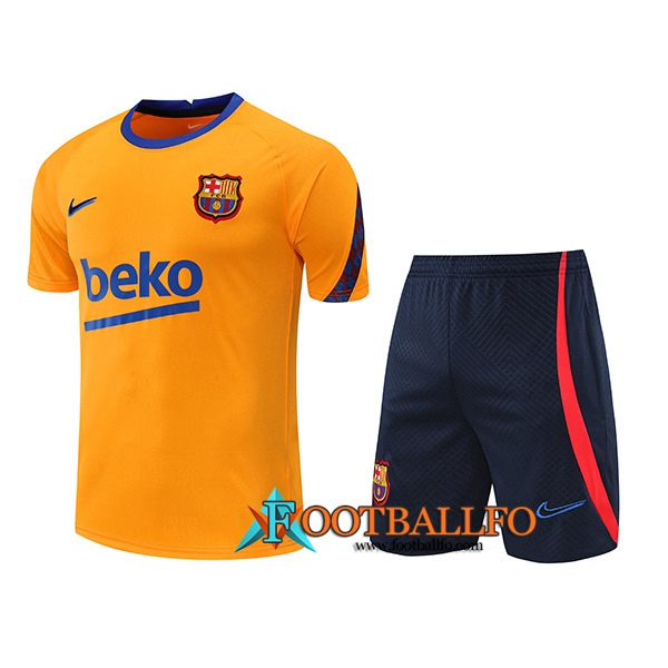 Camiseta Entrenamiento + Cortos FC Barcelona Amarillo 2022/2023