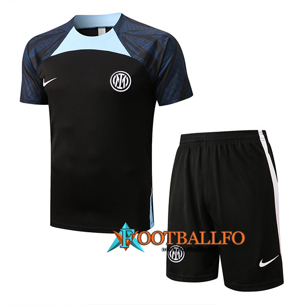 Camiseta Entrenamiento + Cortos Inter Milan Negro 2022/2023
