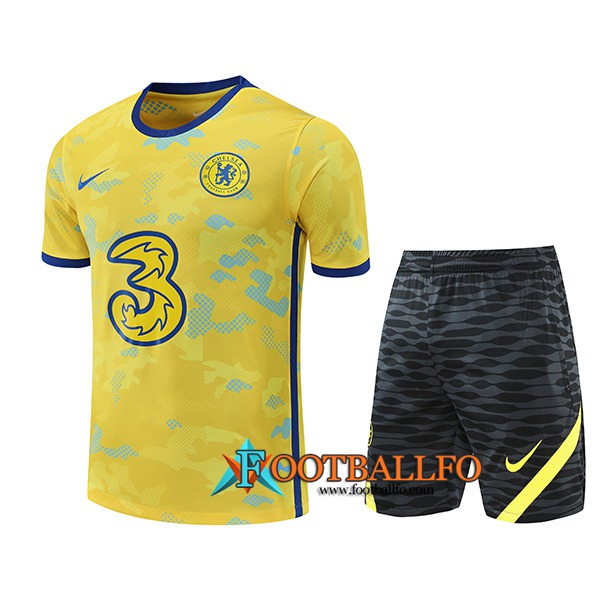 Camiseta Entrenamiento + Cortos FC Chelsea Amarillo 2022/2023