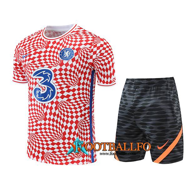 Camiseta Entrenamiento + Cortos FC Chelsea Rojo 2022/2023