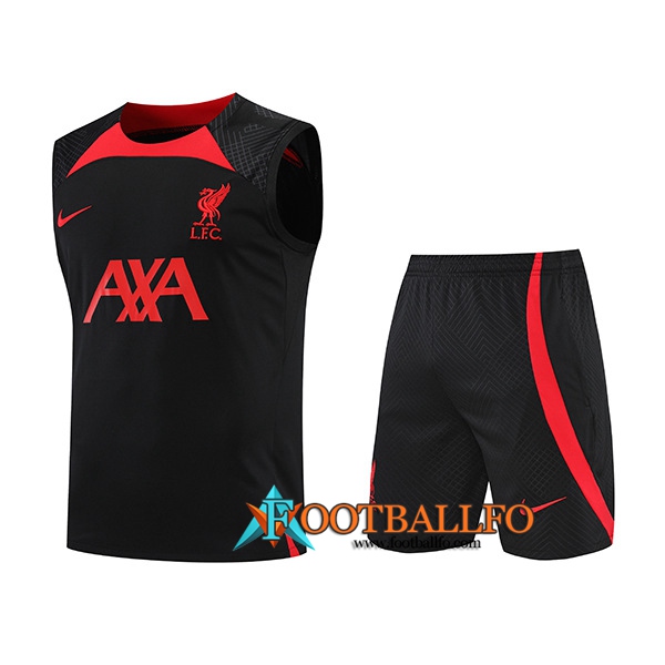 Chalecos De Futbol + Cortos FC Liverpool Rojo/Negro 2022/2023