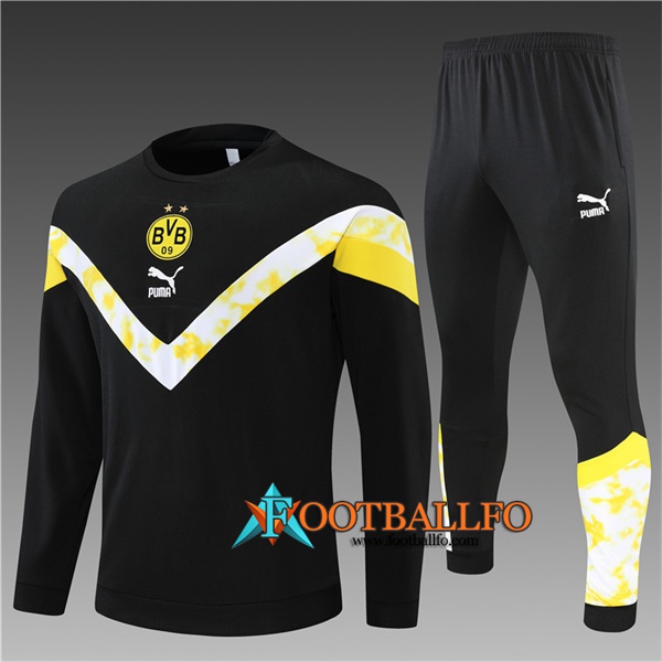 Chandal Equipos De Futbol Dortmund BVB Ninos Negro/Blanco 2022/2023