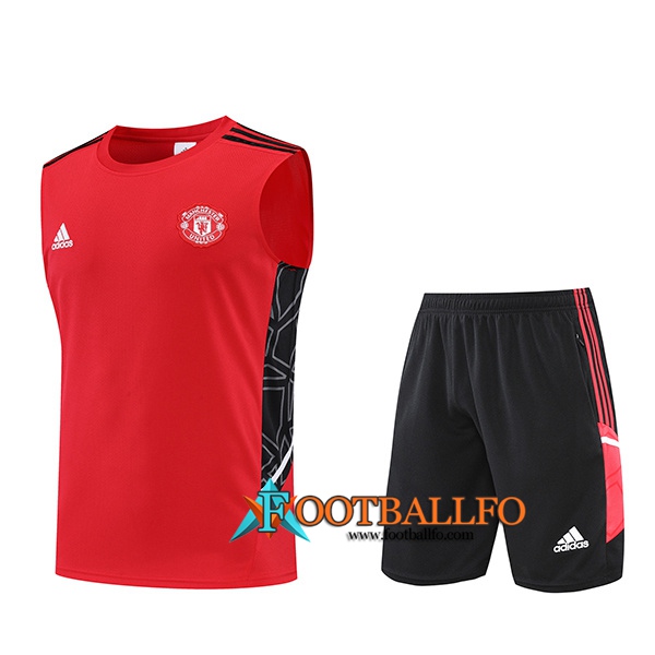Camiseta Entrenamiento sin mangas + Cortos Manchester United Rojo 2022/2023