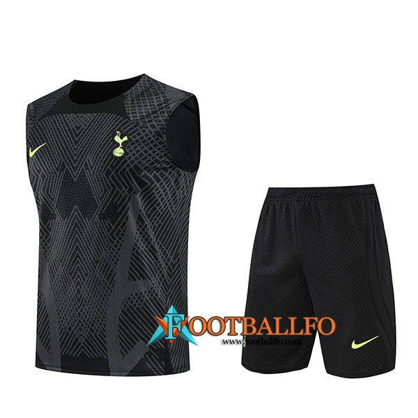 Camiseta Entrenamiento sin mangas + Cortos Tottenham Hotspur Gris/Negro 2022/2023