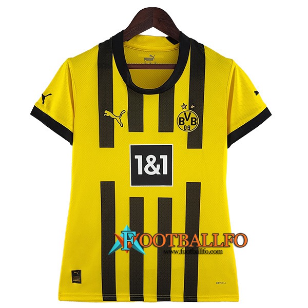 Camisetas De Futbol Dortmund Mujer Primera 2022/2023