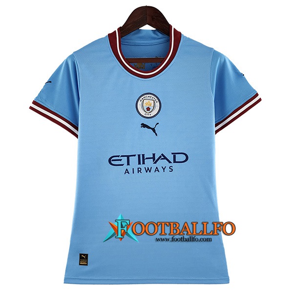 Camisetas De Futbol Manchester City Mujer Primera 2022/2023