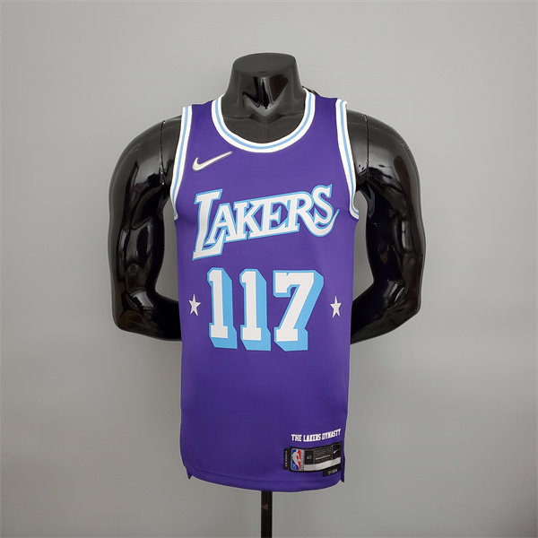 Camisetas Los Angeles Lakers (Chief #117) Púrpura 75th Anniversary X-BOX Co-branded