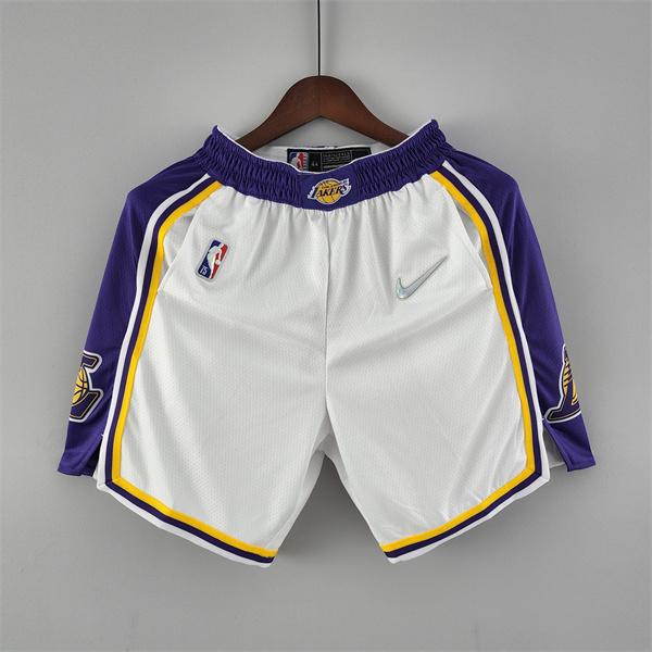 Cortos NBA Los Angeles Lakers Blanco 75th Anniversary