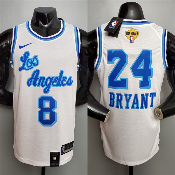 Camisetas Los Angeles Lakers Before (Bryant #8) After (Bryant #24) Blanco