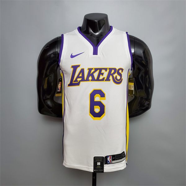 Camisetas Los Angeles Lakers (James #6) Blanco