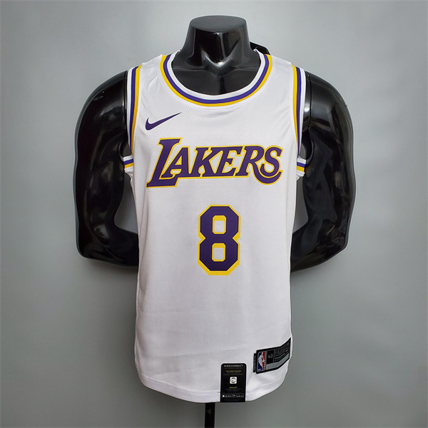 Camisetas Los Angeles Lakers (Bryant #8) Blanco Encolure Ronde