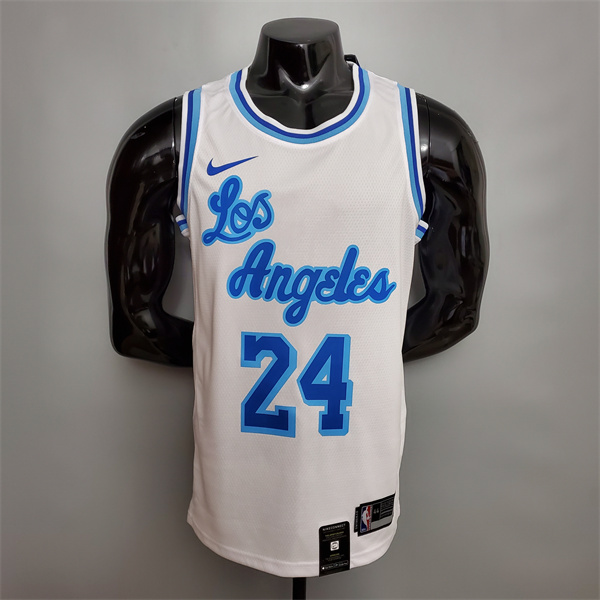 Camisetas Los Angeles Lakers (Bryant #24) Blanco Retro Night