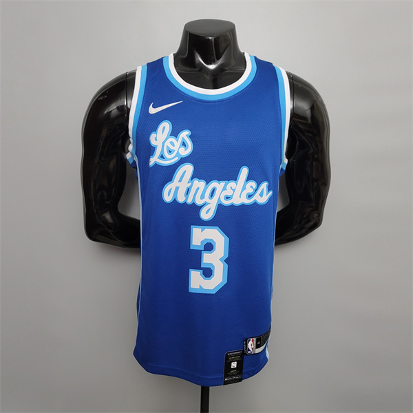 Nueva Camisetas Los Angeles Lakers (Davis #3) Azul Retro Night