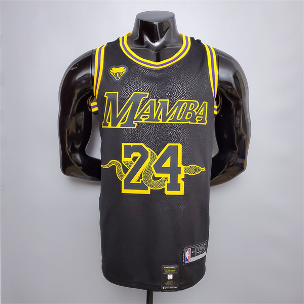 Camisetas Los Angeles Lakers (Bryant #24) Negro/Amarillo