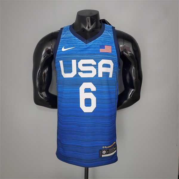 Camisetas Jeux Olympiques (Lillard #6) USA Team 2021 Azul
