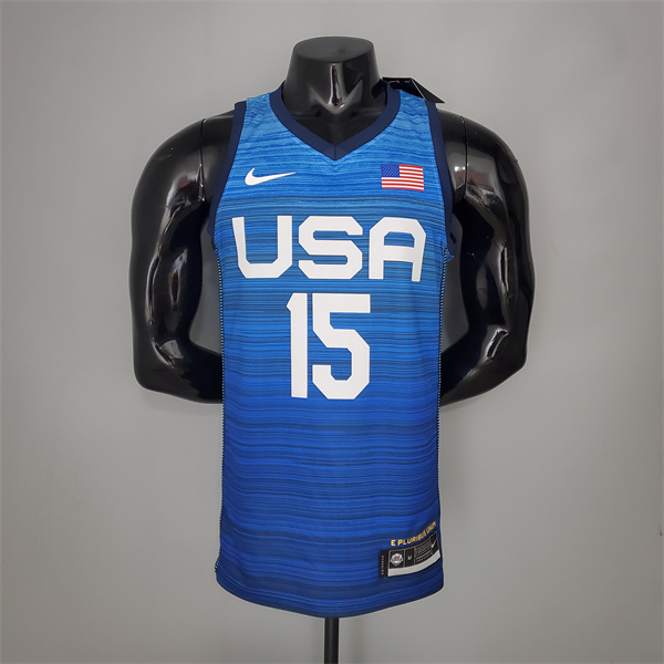 Camisetas Jeux Olympiques (Booker #15) USA Team 2021 Azul
