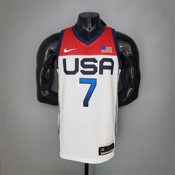 Camisetas Jeux Olympiques (Durant #7) USA Team 2021 Blanco