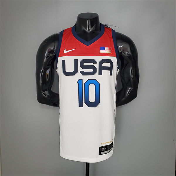 Camisetas Jeux Olympiques (Tatum #10) USA Team 2021 Blanco