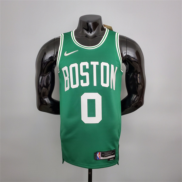 Camisetas Boston Celtics (Tatum #0) Verde 75th Anniversary