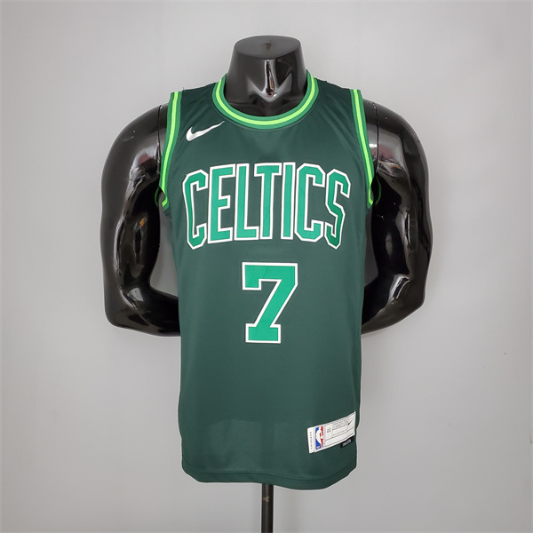 Camisetas Boston Celtics (Brown #7) 2021 Verde Bonus Edition Dark