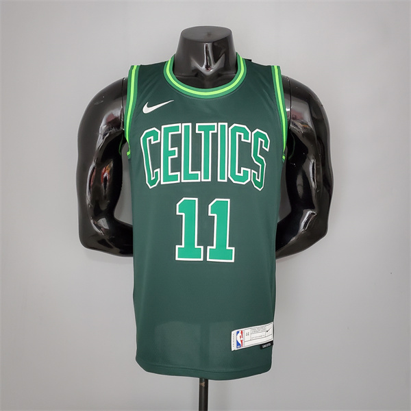 Camisetas Boston Celtics (Irving #11) 2021 Verde Bonus Edition Dark