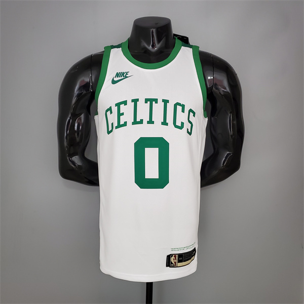 Camisetas Boston Celtics (Tatum #0) Blanco 75th Anniversary
