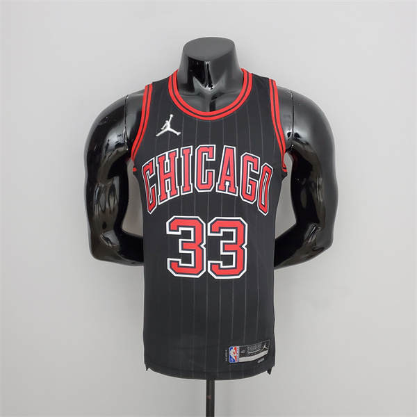 Camisetas Chicago Bulls (Pippen #33) Negro 75th Anniversary