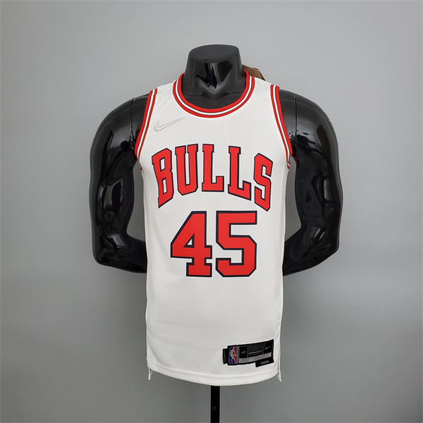 Camisetas Chicago Bulls (Jordan #45) Blanco 75th Anniversary