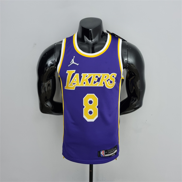 Camisetas Los Angeles Lakers (Bryant #8) Púrpura 75th Anniversary