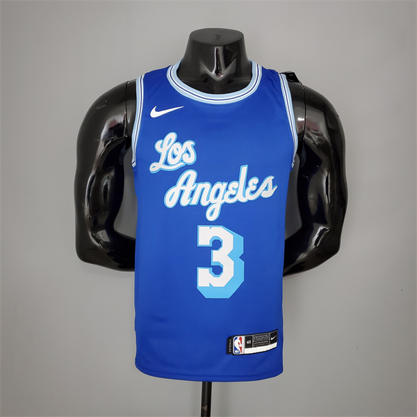 Camisetas Los Angeles Lakers (Davis #3) 2021 Retro Azul