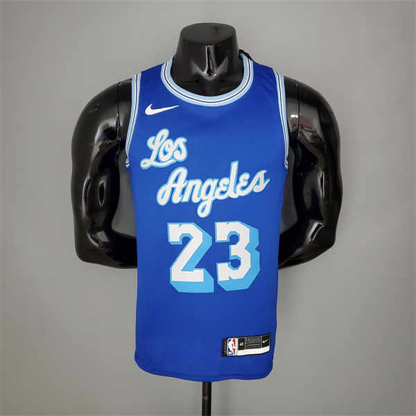 Camisetas Los Angeles Lakers (James #23) 2021 Retro Azul