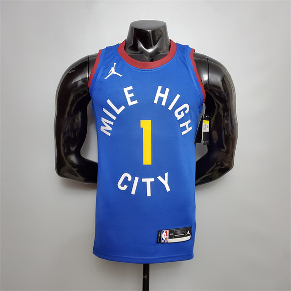 Nueva Camisetas Denver Nuggets (Porterjr.#1) Azul Theme Limited City Edition