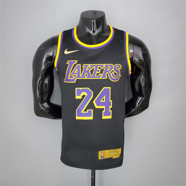 Camisetas Los Angeles Lakers (Bryant #24) 2021 Negro Bonus Edition