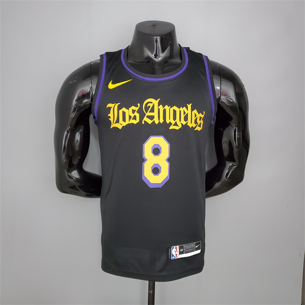 Camisetas Los Angeles Lakers (Bryant #8) 2021 Negro