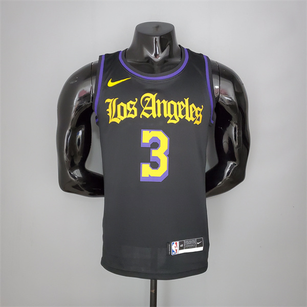 Camisetas Los Angeles Lakers (Davis #3) 2021 Negro