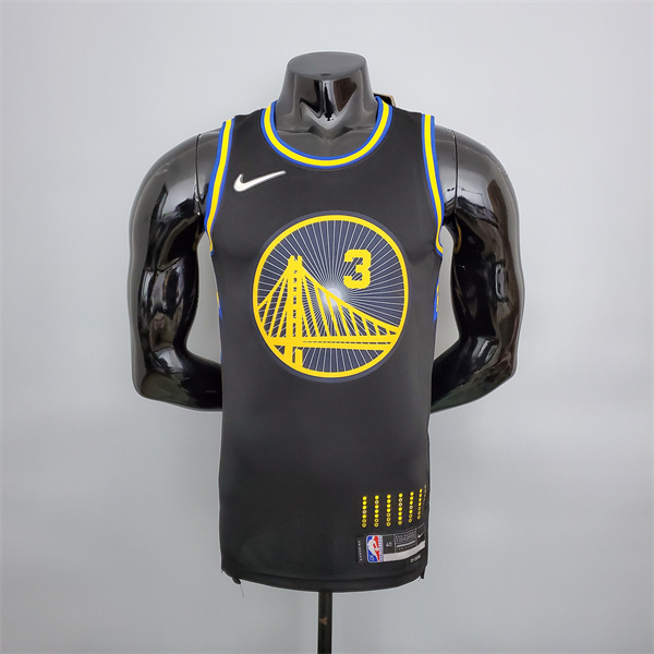 Camisetas Golden State Warriors (Poole #3) Negro 75th Anniversary City Edition