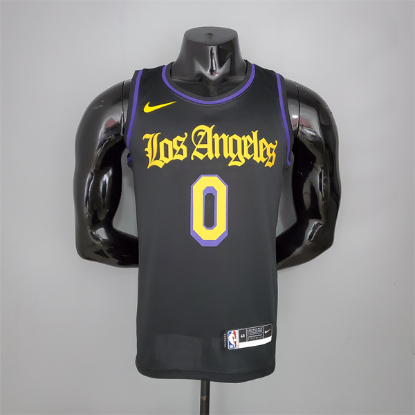 Camisetas Los Angeles Lakers (Kuzma #0) 2021 Negro