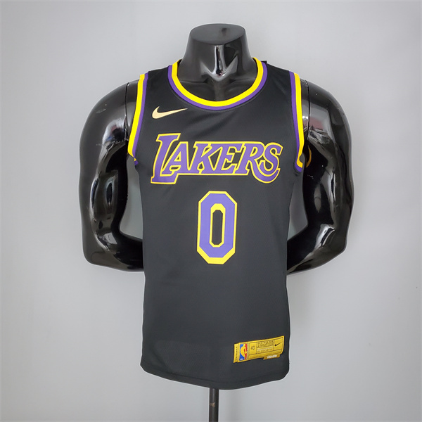 Camisetas Los Angeles Lakers (Kuzma #0) 2021 Negro Bonus Edition