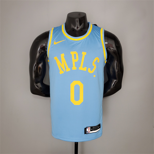 Camisetas Los Angeles Lakers (Young #0) 2021 Azul Minneapolis Edition
